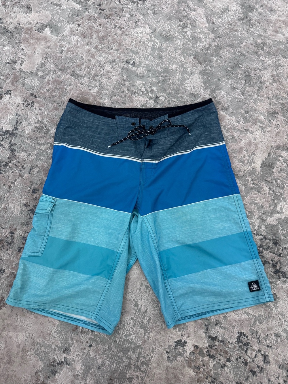 Reef Men’s Blue Stripe Boardshorts